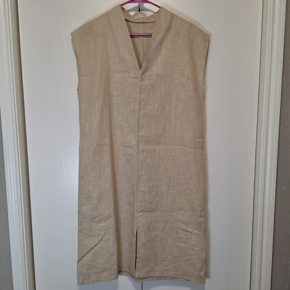 Muun Tan Canvas Dress with Pockets